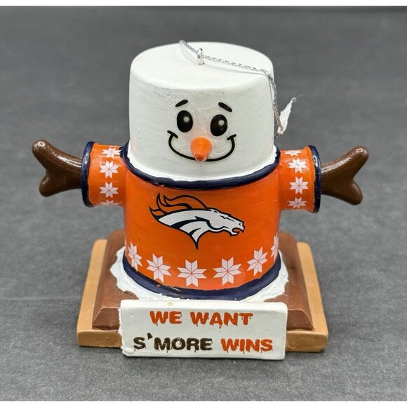 Denver Broncos Smores Christmas Tree Ornament We Want S'more Wins - Picture 1 of 8